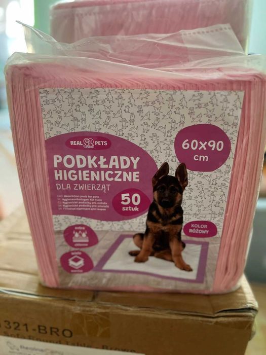 Podkłady dla psów XL 50 szt. grube i chłonne 60x90 cm + woreczki