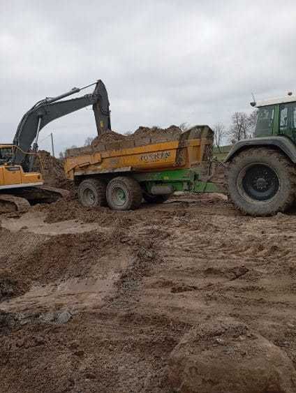 Usługi transportowe roboty budowlane wynajem przyczep i ciągników