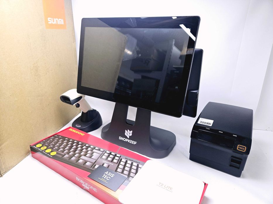 НОВИЙ Sunmi T2 Lite T3523 Android 7 POS термінал, 2 екрани по 15.16" FHD, 2Gb/16Gb Sim карта