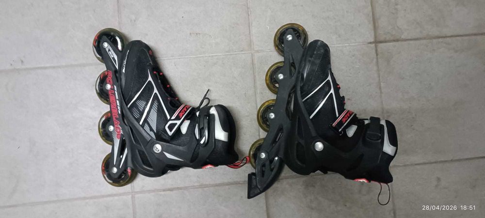 Patins em linha Rollerblade e protecções