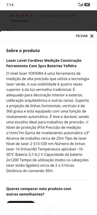 Laser linhas verdes