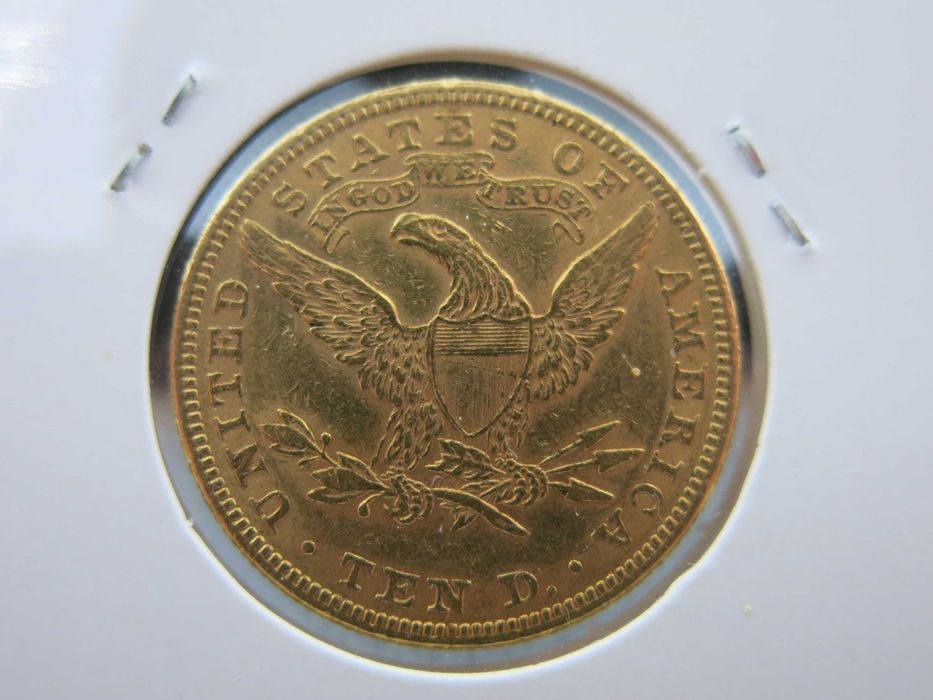 Moeda de ouro 10 dólares Americanos - In God We Trust - 1881