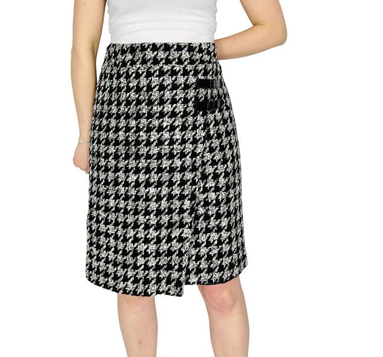 Szaro‑czarna spódnica w pepitkę M 38