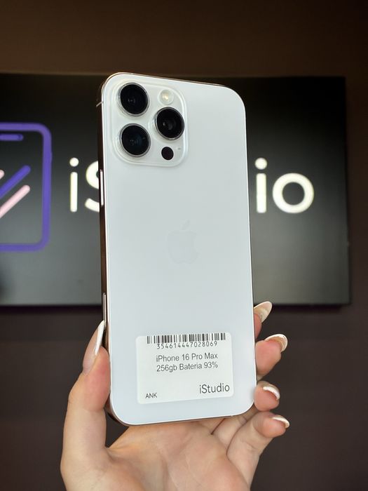 iPhone 16 Pro Max 256GB Tytan Biały- Stan bardzo dobry – Raty 0% – Wysyłka / Odbiór Warszawa GWARANCJA 12 MIESIĘCY!!!