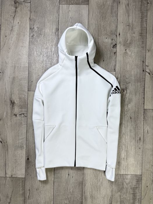 Adidas Climalite кофта зип худи L размер спортивная белая
