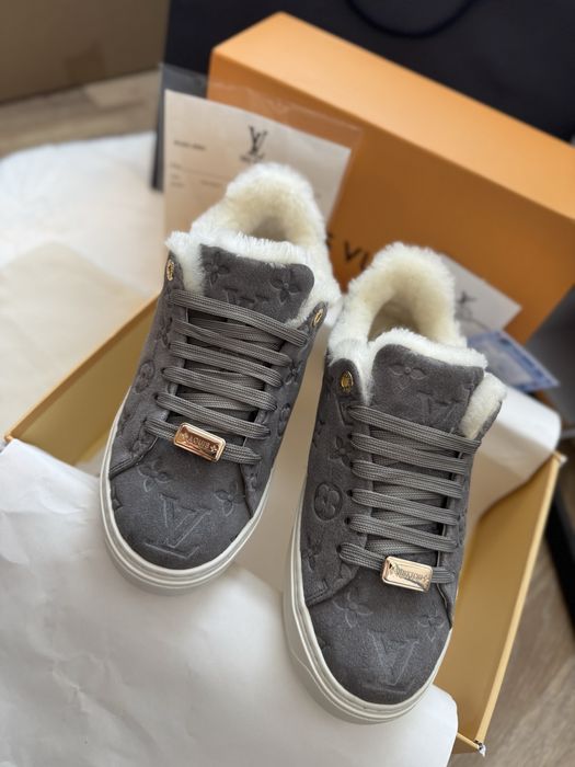 Кеди зимові утеплені жіночі louis vuitton LV 38 кросівки утеплені