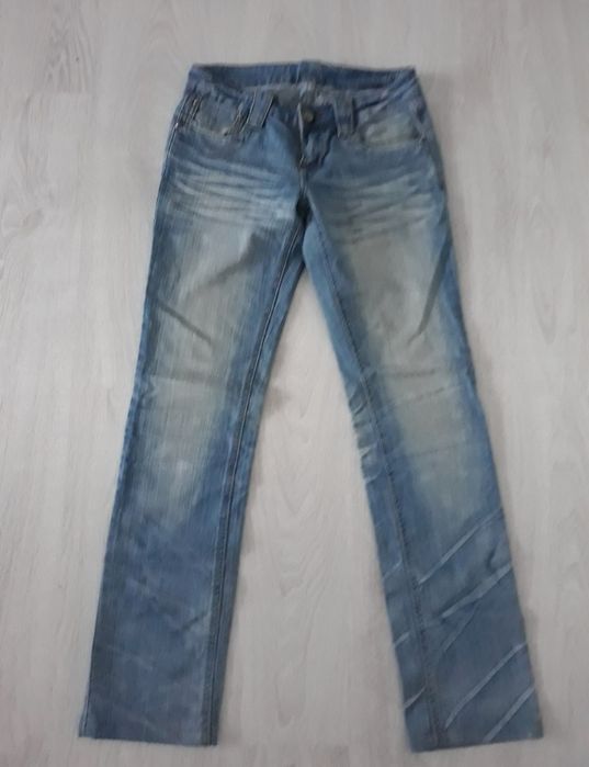Spodnie jeansy jeansowe dżinsy damskie niebieskie S 36