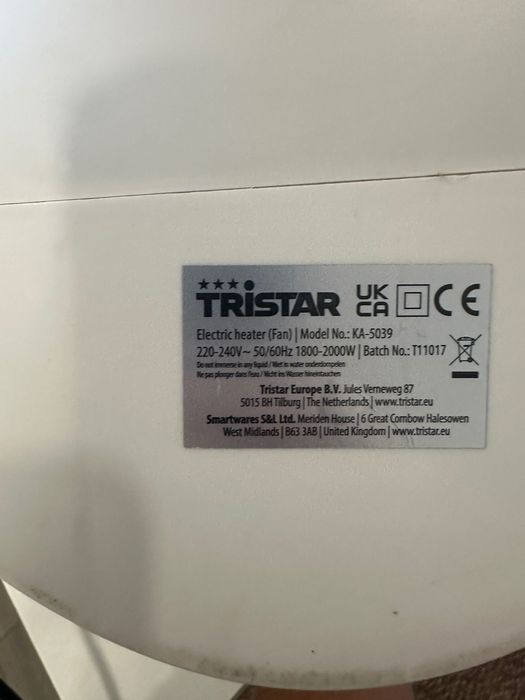 Aquecedor Tristar como novo