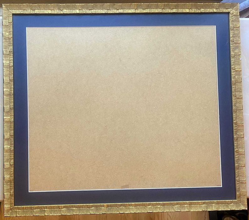 NOWA duża drewniana RAMA 70 x 60 cm, szkło. plecy, passepartout