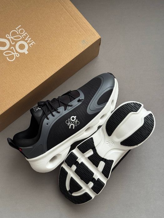 Топ Якість! Кросівки On Cloudsolo x Loewe Black White•Он Клауд (чорно-білі), on running