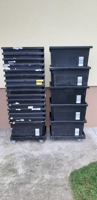 Pojemniki magazynowe skrzynki transportowe plastikowe 600x400x300mm