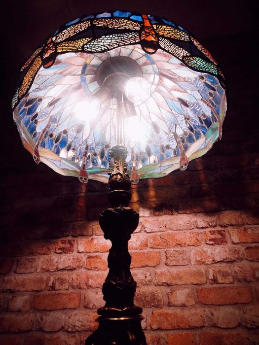 witrażowa lampa Tiffany wys. 86 cm- WAŻKI