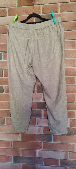 Damskie spodnie letnie z lnem roz Xl.