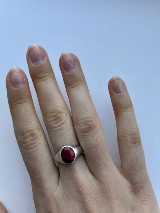 Серебрянное кольцо с рубином