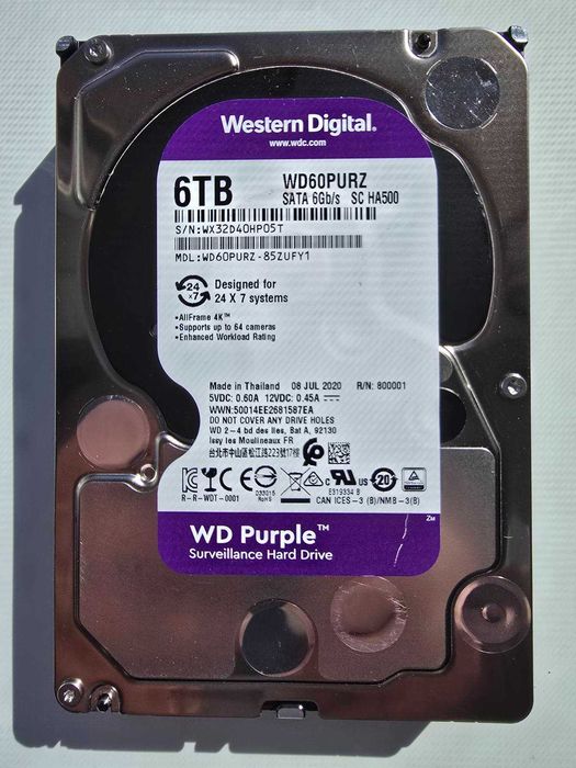 Вінчестер WD Purple 6TB, 3,5 під ремонт або на запчастини