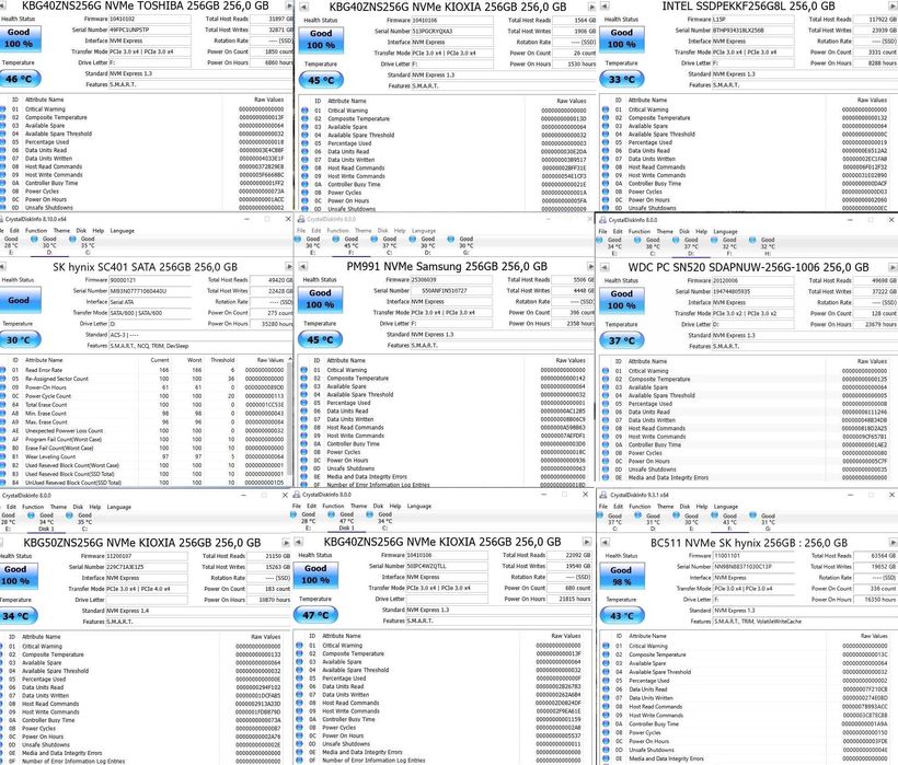 2.5 M.2 SSD диск 250GB 500GB 2TB Crucial Samsung WD SK Hynix