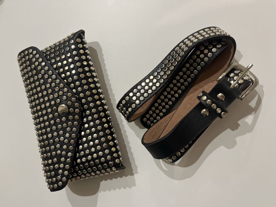 Сумка пояс в заклепках