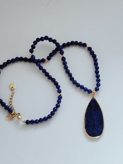 Naszyjnik wisiorek lapis lazuli naturalny kamień