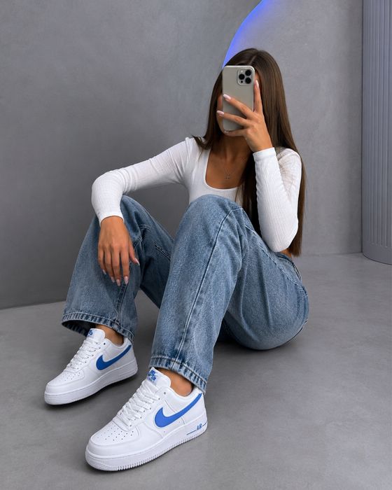 Кросівки Nike Air Force 1 білі жіночі класичні Найк Ейр Форс/ Nike Air Max/ Nike Dunk/ Nike Blazer/ Nike Court Vision/ Кроссовки Найк Аир Форс 1 белые