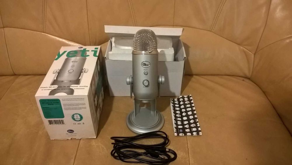 Mikrofon streaming BLUE Yeti USB Silver Srebrny