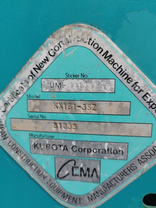 Giratória Kubota 161-3sz.   2008