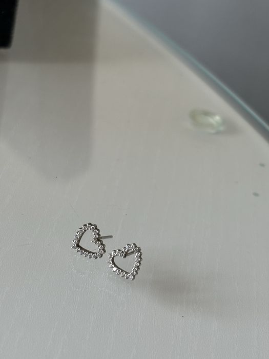 Kolczyki srebrne serca