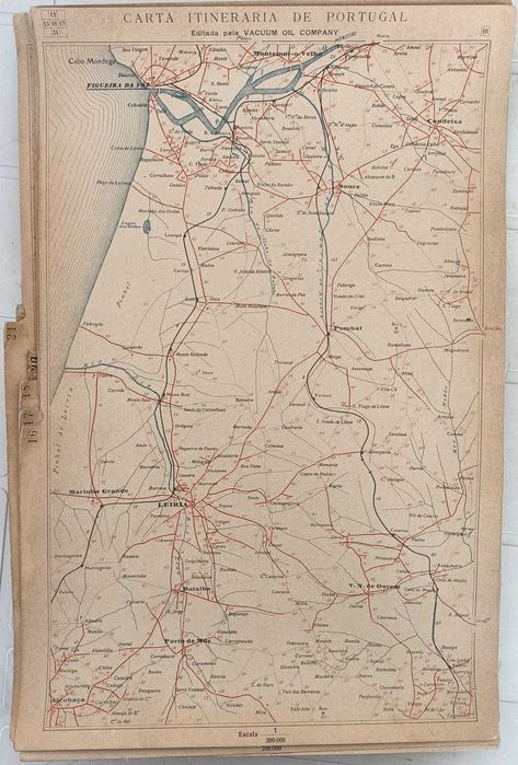 Itinerário rodoviário de Portugal - 1918 (?) - Vacuum Oil Company