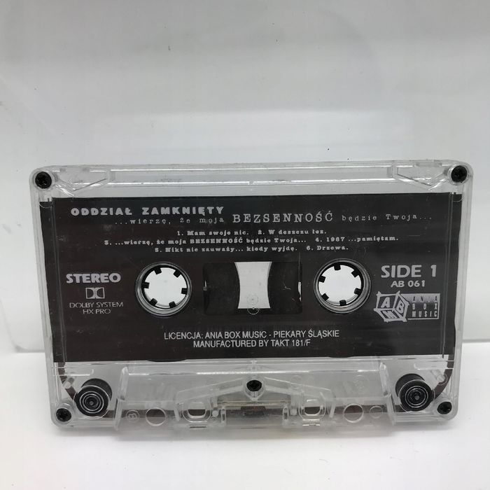 kaseta - oddział zamknięty - bezsenność