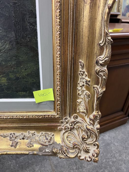 Obraz malowany na płótnie/w złotej ramie/Raty