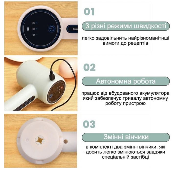 Портативный беспроводной миксер на аккумуляторе USB міксер бездротовий