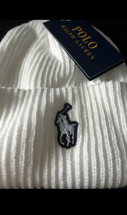 Czapka zimowa Polo Ralph Lauren biała