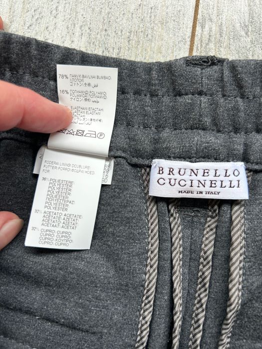 Brunello Cucinelli оригінал люксові брюки джогери графіт Made in Italy IT40