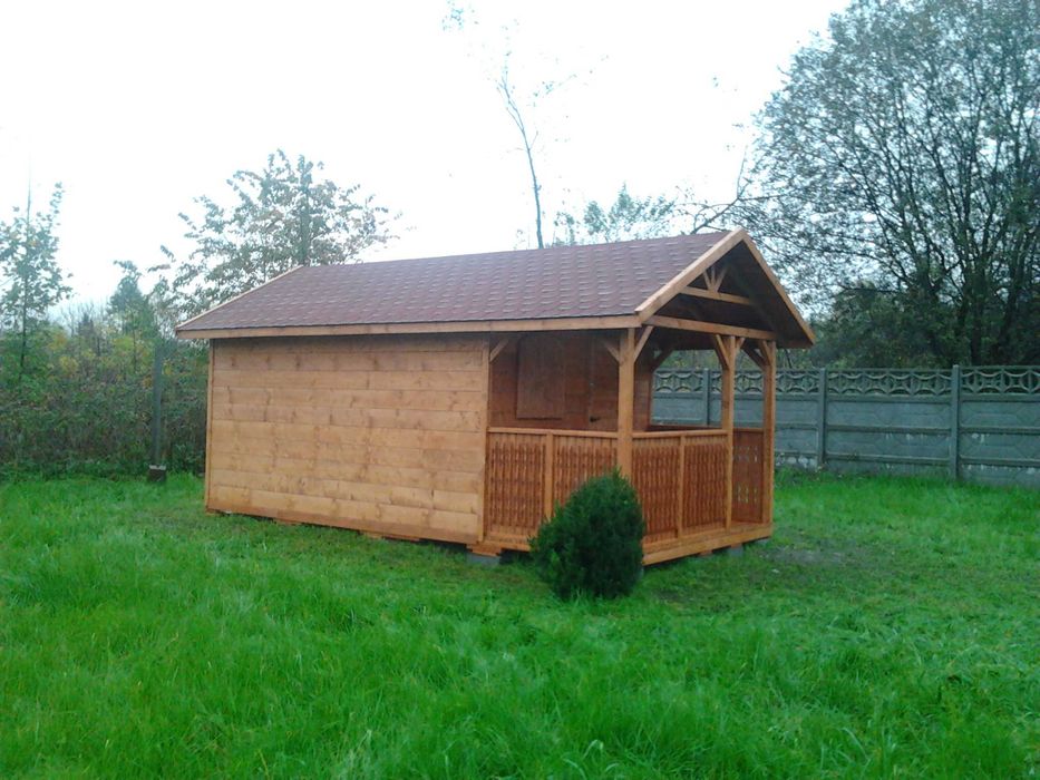 Drewniany domek, domek ogrodowy, mobilny, modułowy, altana działkowa
