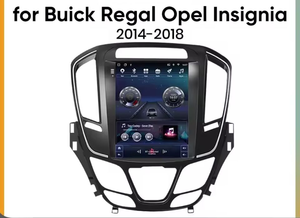 Rádio Vertical 9,7 Android Auto Opel Insignia Carplay GPS wifi BT novo