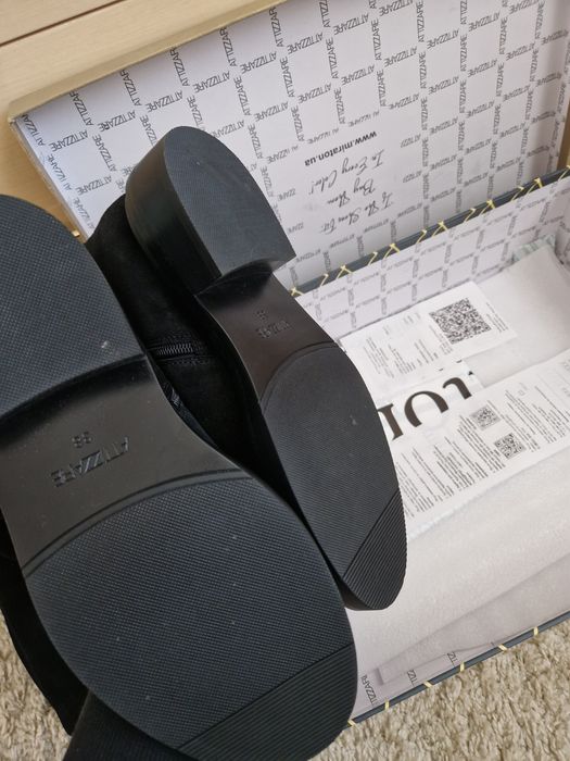 Нові!!! Ботфорти натуральна замша Attizzare