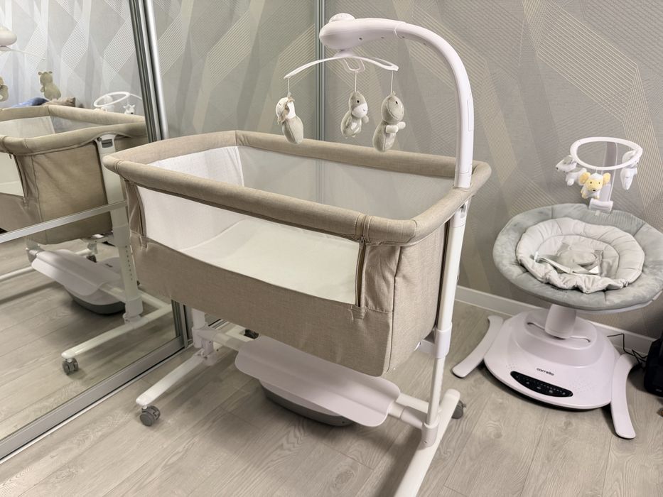 Детская кроватка-люлька Carello bloom бежевая