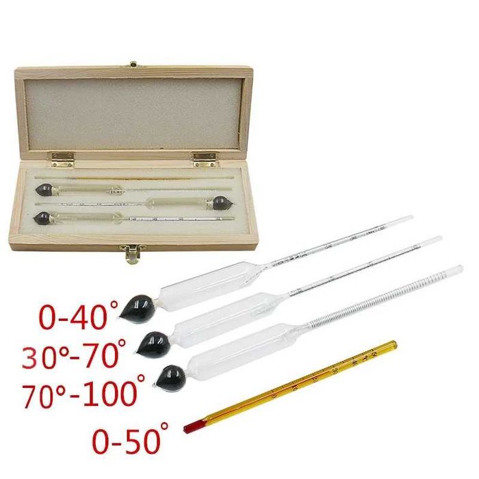 Medidor álcool hidrómetro teor alcoólico destilados whisky vodka NOVO