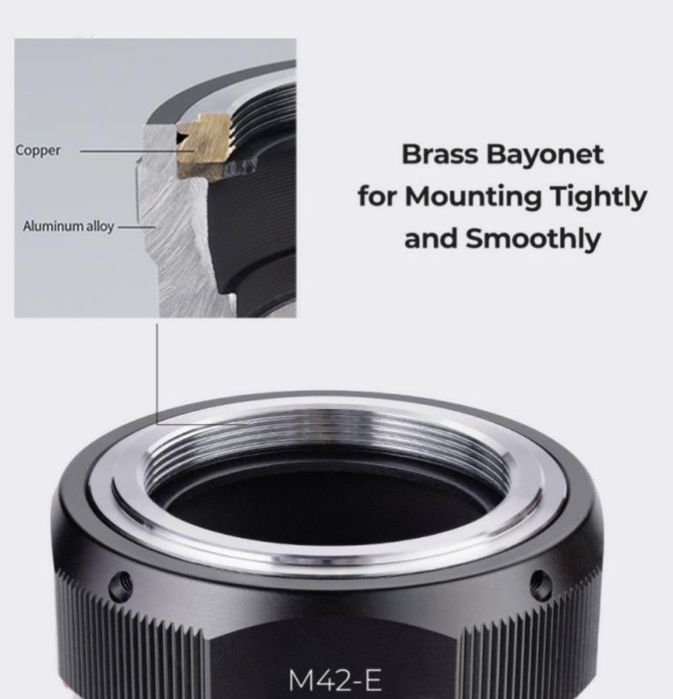 Адаптер K&F Concept Pro для об'єктивів M42 на камери Sony E (NEX)