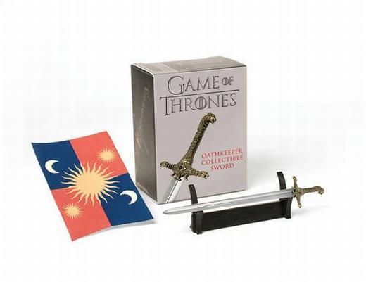 Game of Thrones Guerra dos Tronos - espada Oathkeeper + emblema - NOVO