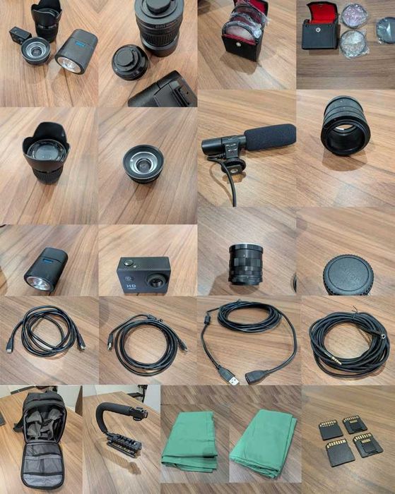 Conjunto de Fotografia/ Vídeo e acessórios