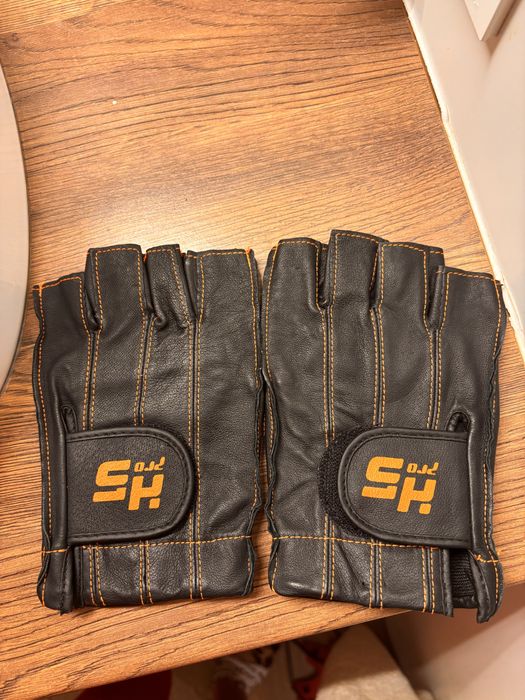 Rekawiczki ekoskora z odkrytymi palcami