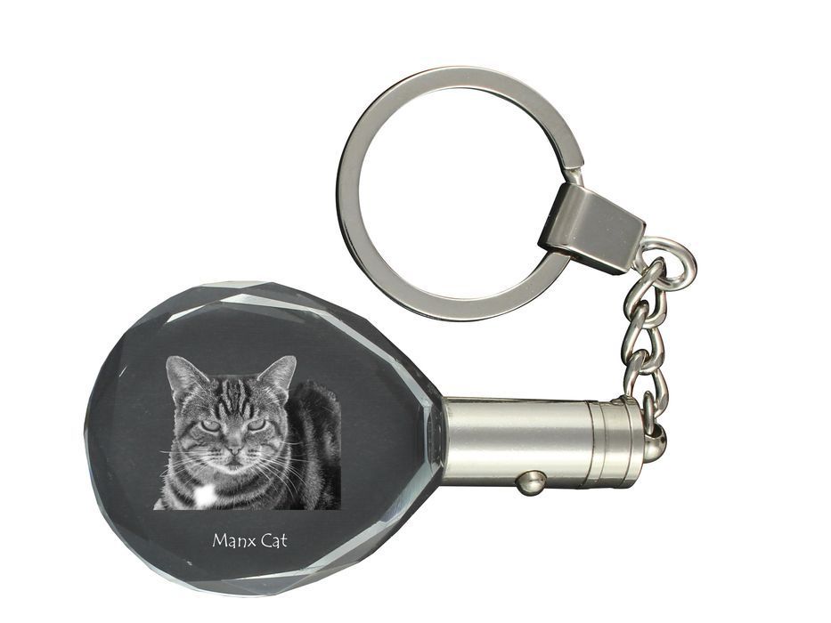 Kot Manx brelok do kluczy kryształowy z kotem Art-Dog