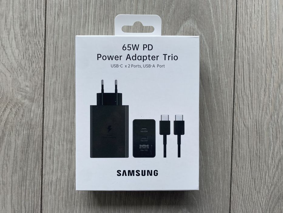 Szybka Ładowarka Samsung 65W Trio + Kabel Okazja