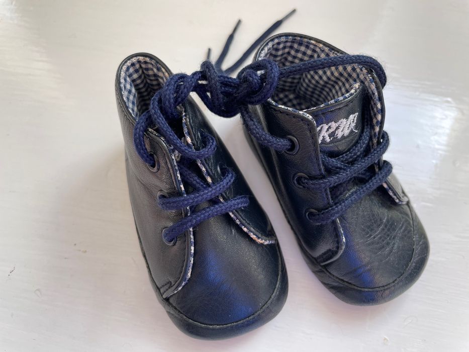 Sapatinhos de bebé River Woods, pele e algodão