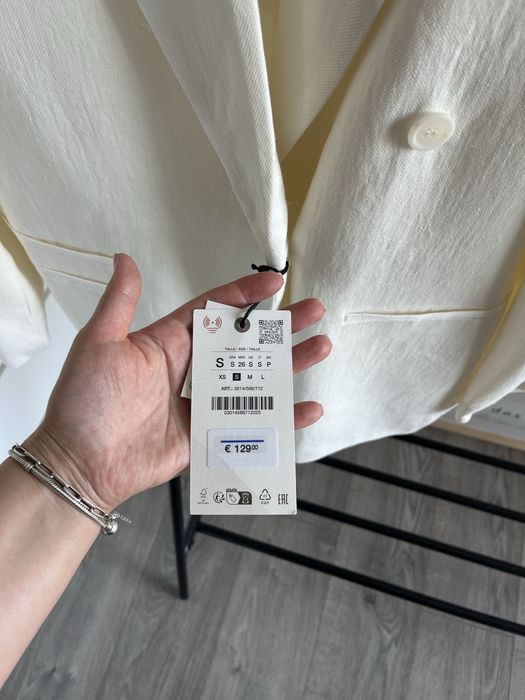 Лляний оверсайз піджак zara