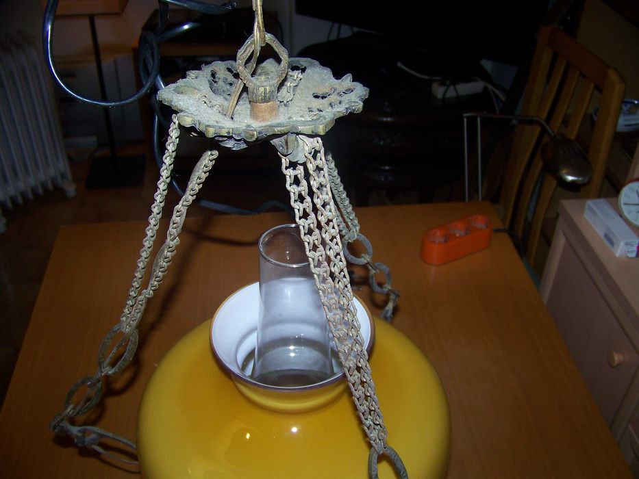 candeeiros antigos em latão - teto, mesa, parede