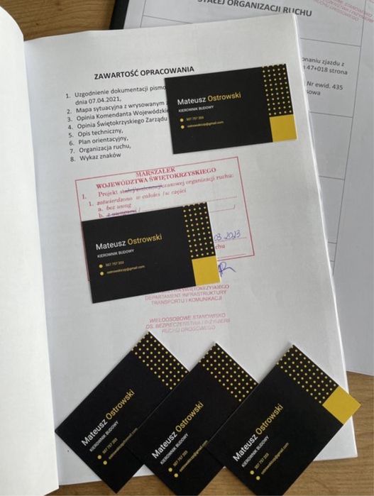 Projekt organizacji ruchu, zjazdu, drogi krajowe, wojewódzkie i inneKN