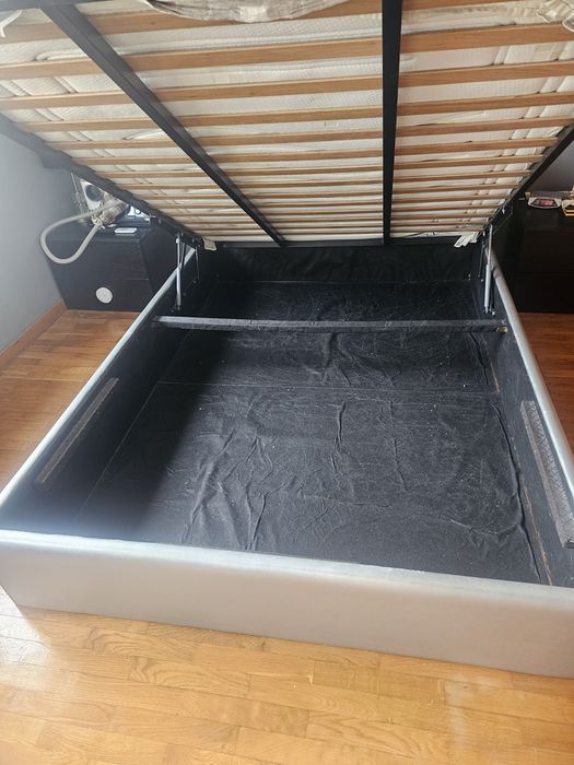cama casal sommier com arrumação 140x200 +colchão