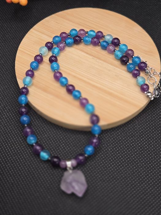 Choker ametyst i Agat