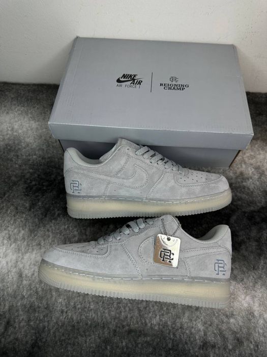 Nike Air Force Luxury Suede x Reigning Champ Grey найк аір форс